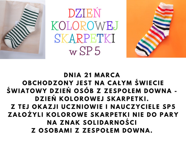 kolorowa skarpetka